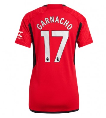 Manchester United Alejandro Garnacho #17 Hemmatröja Kvinnor 2023-24 Kortärmad